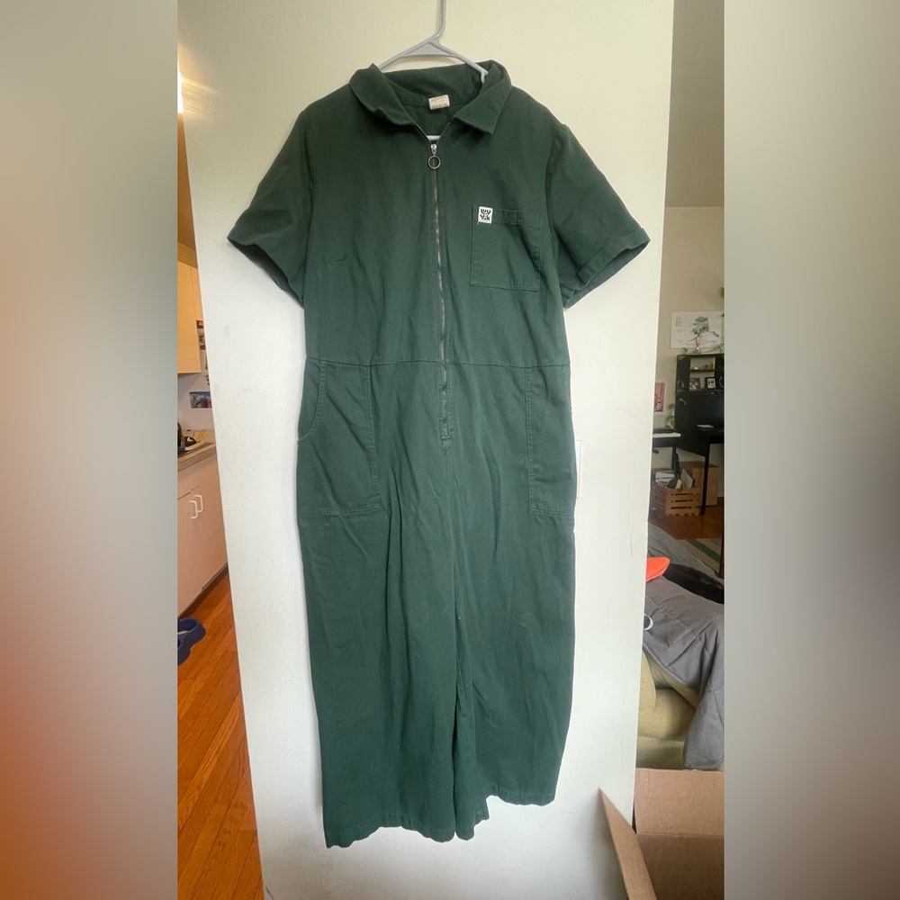 Lucy & yak ragan jumpsuit posy green